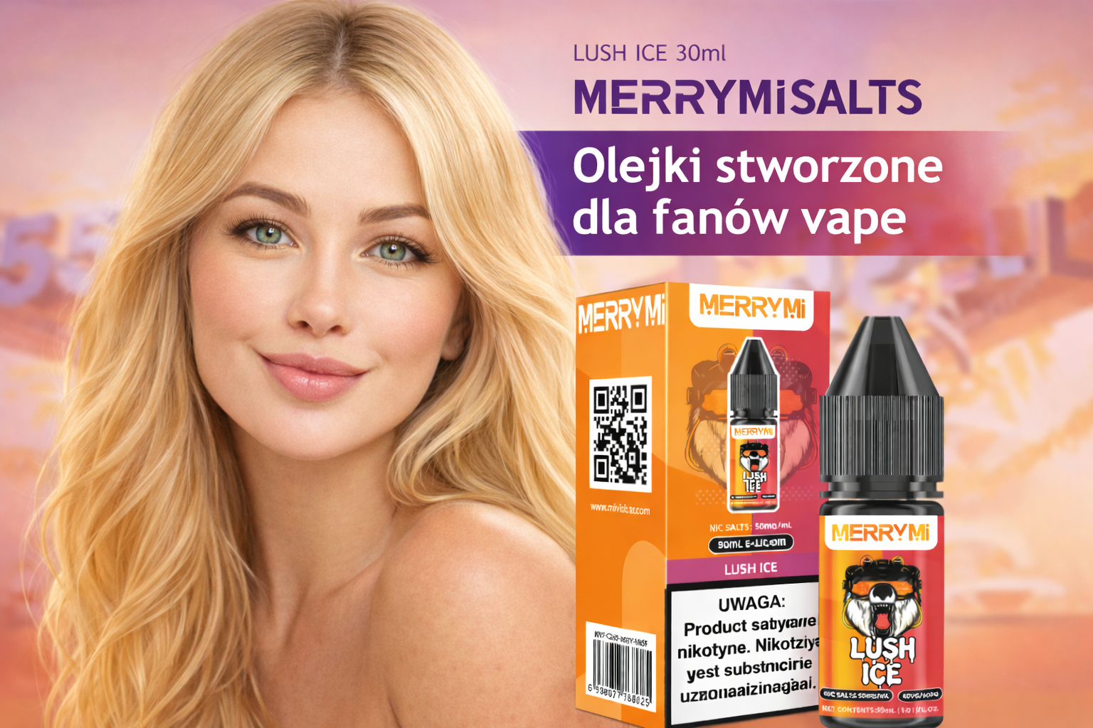 MERRYMI Salts 30ml Lush Ice - olejek do e papierosa