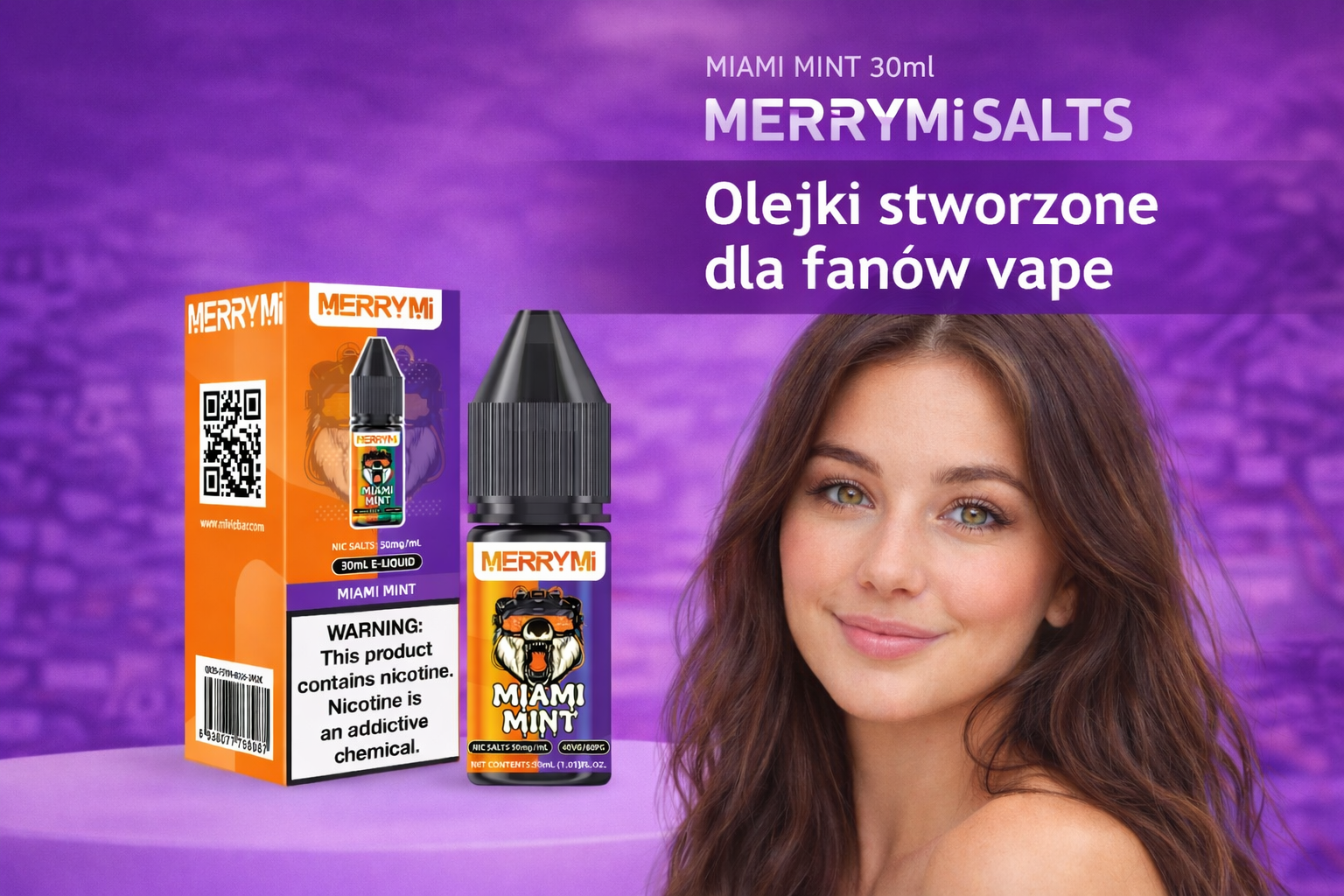 MerryMi Liquidy 30ml Miami Mint - olejki do e papierosa