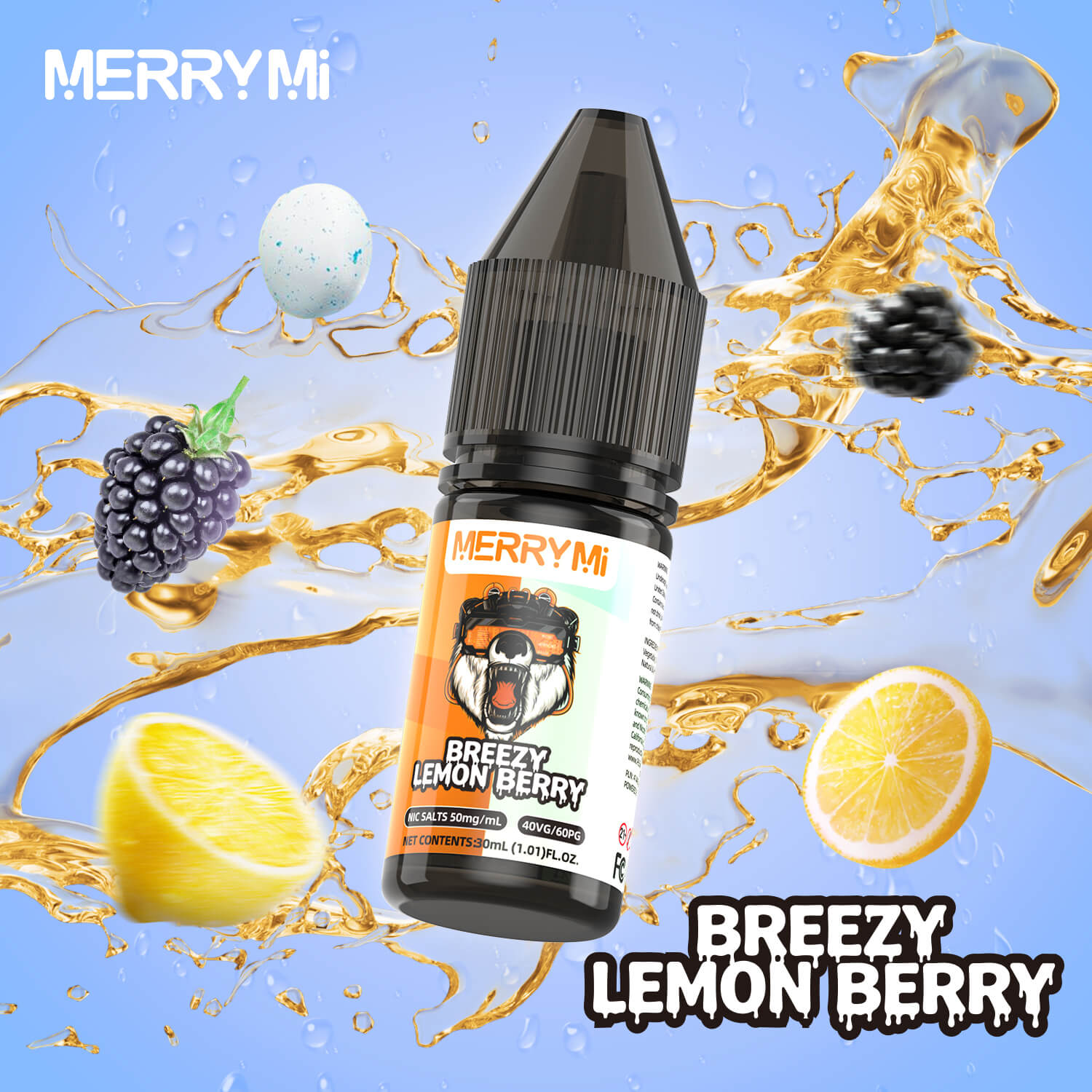 Breezy Lemon Berry - olejek do e papierosa MERRYMI
