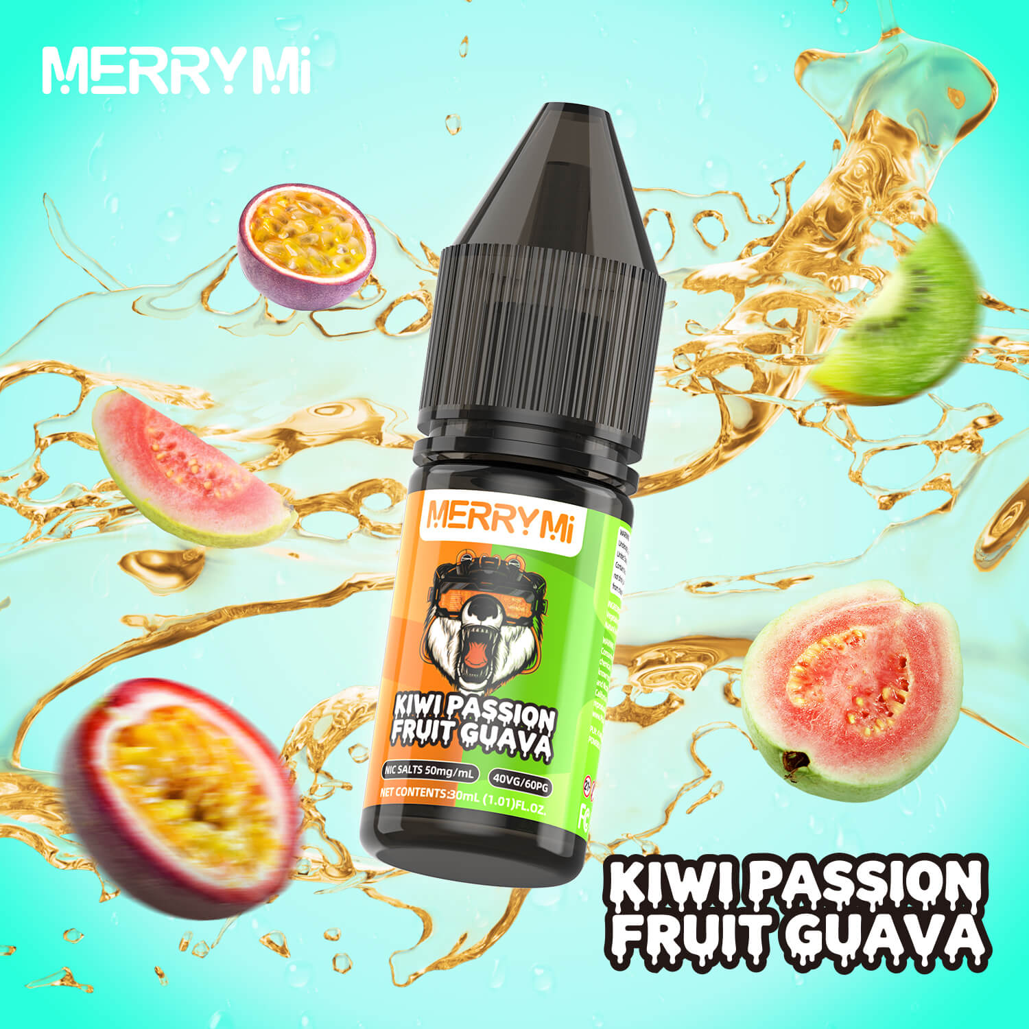 Kiwi Passion Fruit Guava - olejek do e papierosa MERRYMI