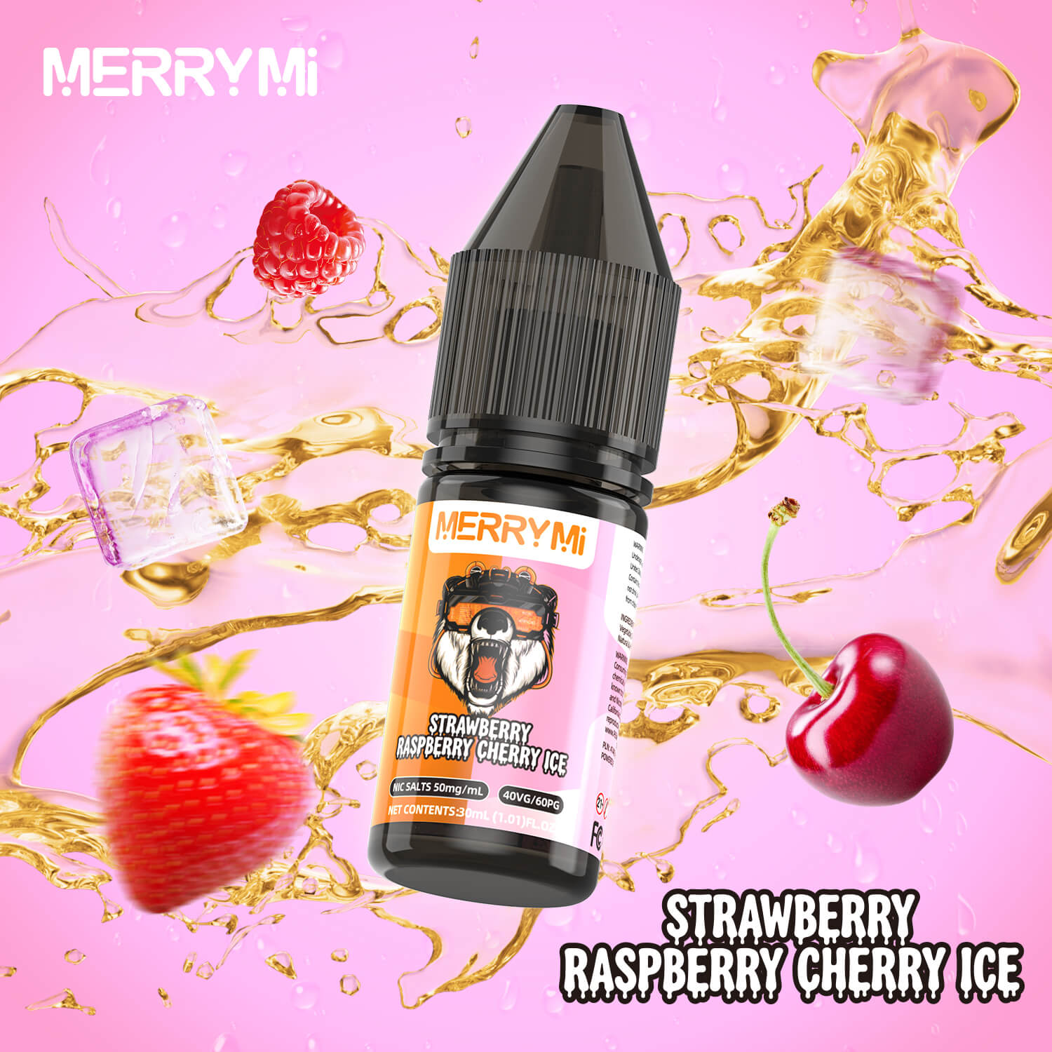 Strawberry Raspberry Cherry Ice - olejek do e papierosa MERRYMI
